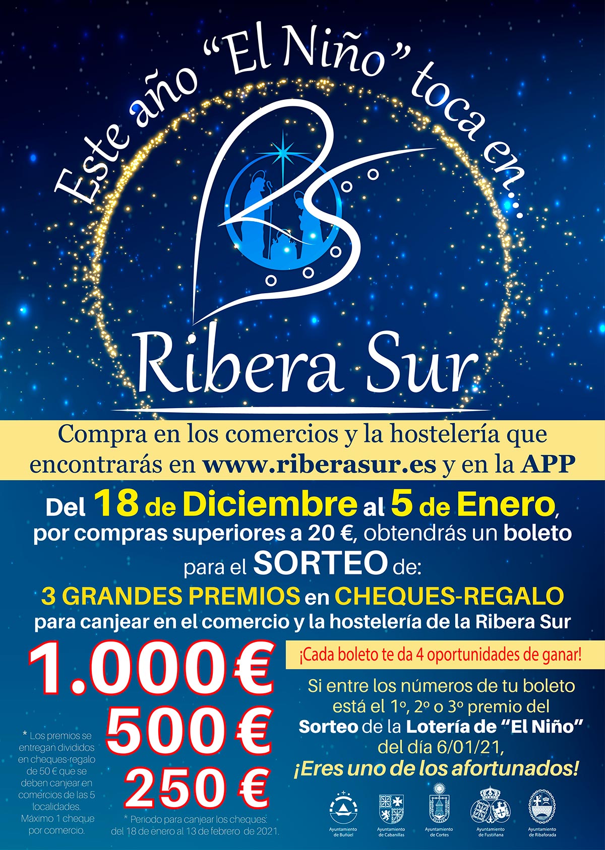 Cartel de la Campaña de Navidad de Ribera Sur