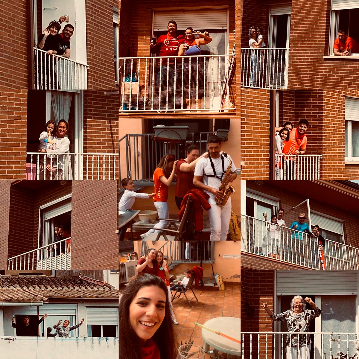 Brindis popular desde el balcón 2