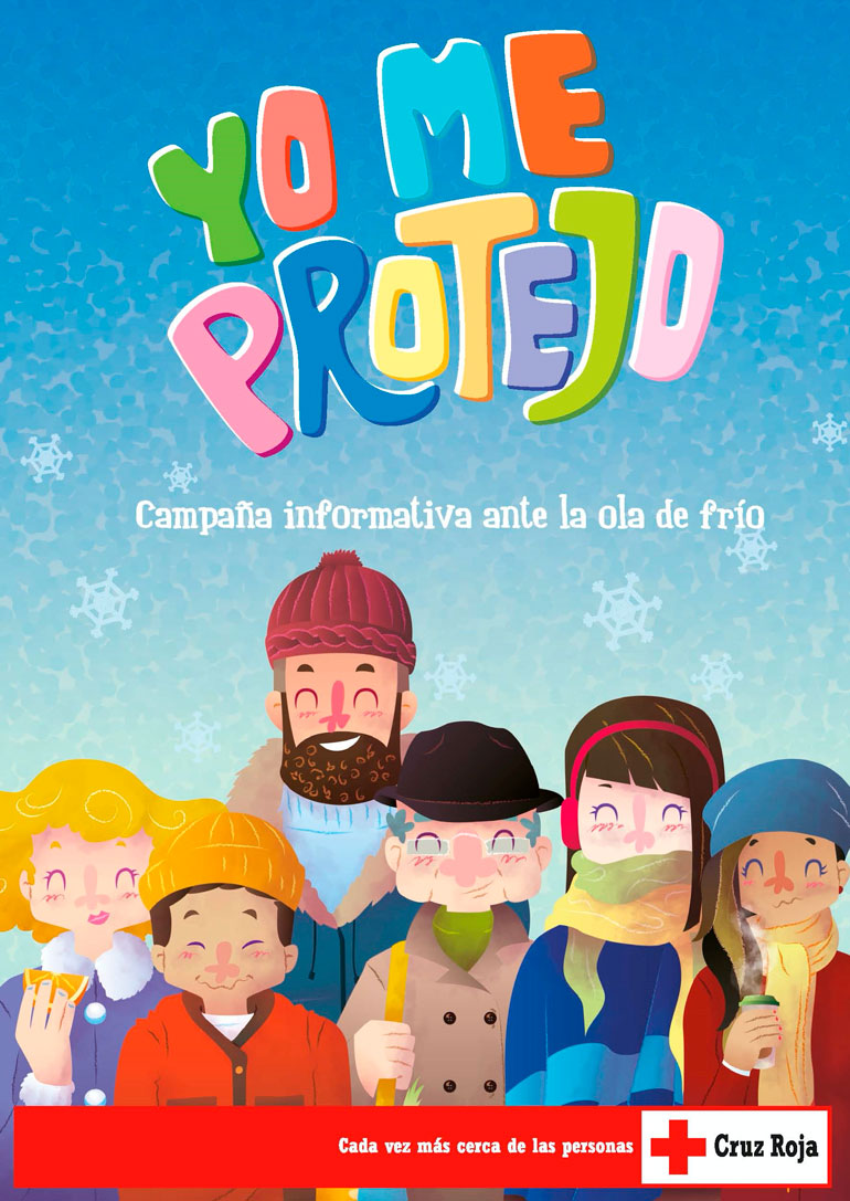 Campaña informativa ante la ola de frío 'Yo me protejo' lanzada por Cruz Roja