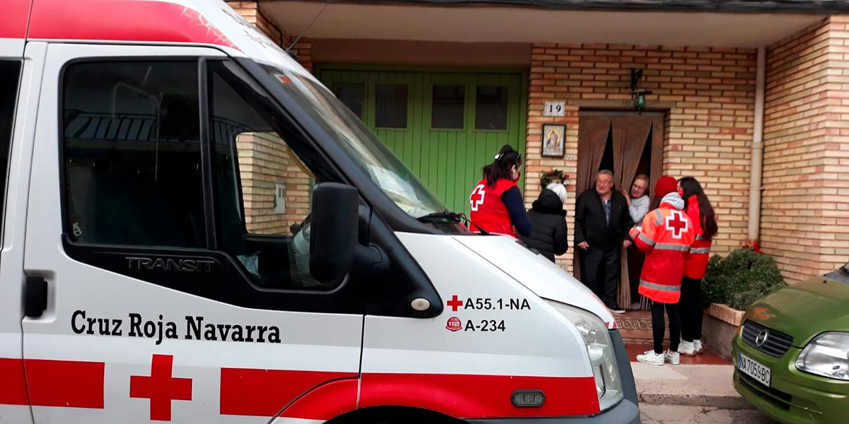 Un total de 92 personas mayores de 65 años recibieron la visita del Voluntariado de Cruz Roja en Cintruénigo en los días previos a Navidad 2