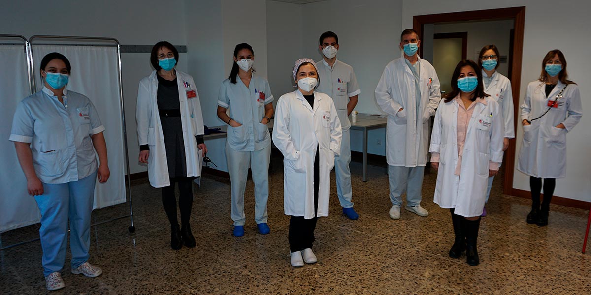 Equipo de vacunación del Hospital Reina Sofía de Tudela
