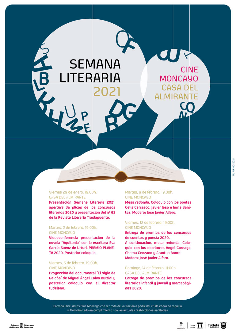 Cartel de la Semana Literaria 2021 de Tudela