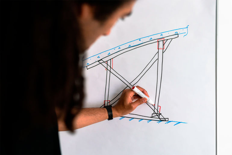 ingeniería pizarra dibujo