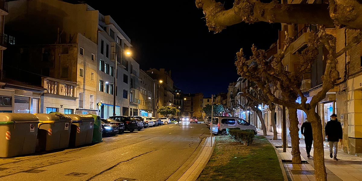 La calle Muro a oscuras