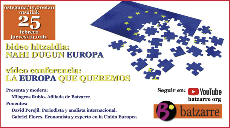 Video conferencia de Batzarre ‘La Europa que queremos’