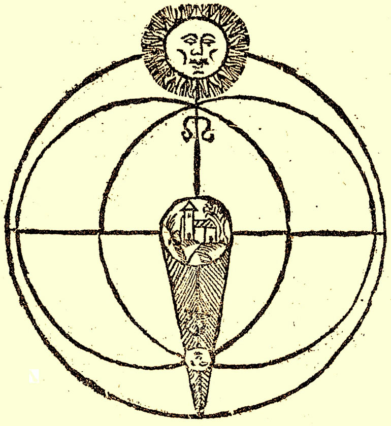 Eclipse de luna según se representa en la Chronographia