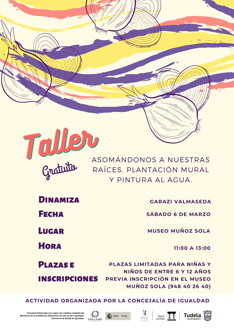 cartel Taller txikis 8M en Tudela