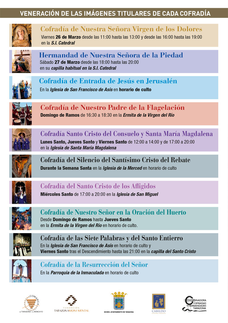 Semana Santa 2021 en Tarazona programa