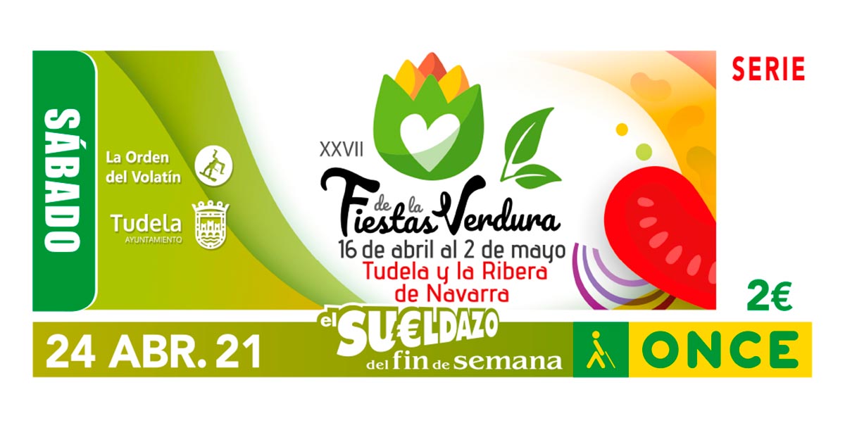 Cupón especial de la ONCE dedicado a las Fiestas de la Verdura