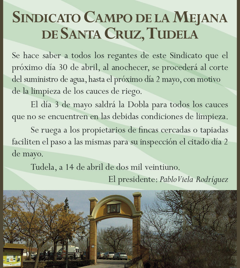 anuncio Sindicato Campo LA MEJANA