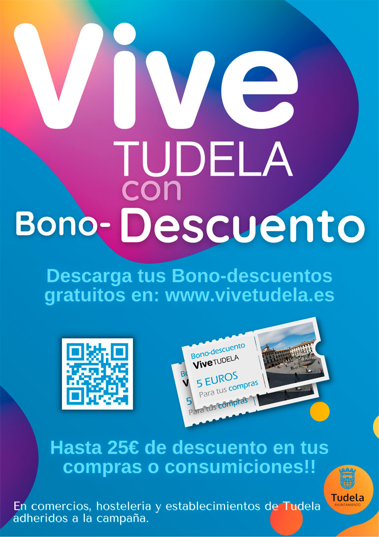 Cartel de la campaña Vive Tudela con Bono-descuento