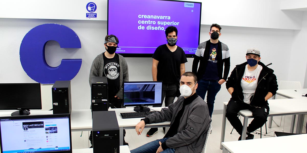 Parte del equipo de 'Moonatic Studio' formado por estudiantes de Creanavarra Centro Superior de Diseño