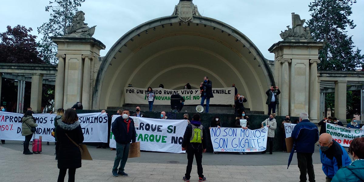 Manifestación de la Plataforma por el Desarrollo Sostenible del Alto Cidacos y la Plataforma por el Progreso Sostenible de las Tierras Orientales de La Rioja en Logroño 5
