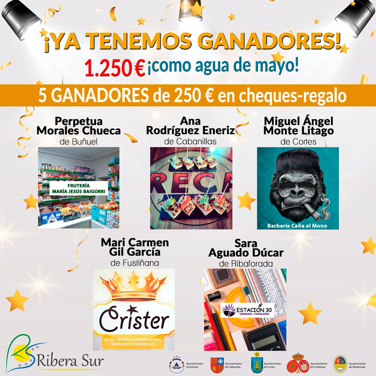 Ganadores campaña Ribera Sur Como agua de mayo 2021
