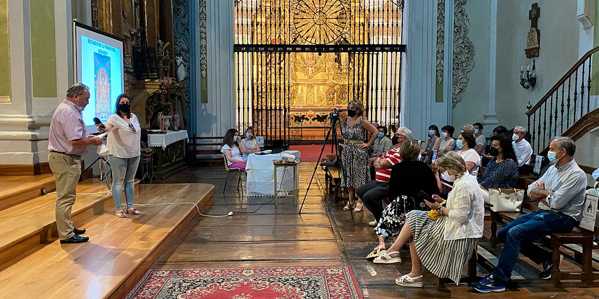 Un momento de la presentación al público y medios de comunicación de los trabajos de restauración
