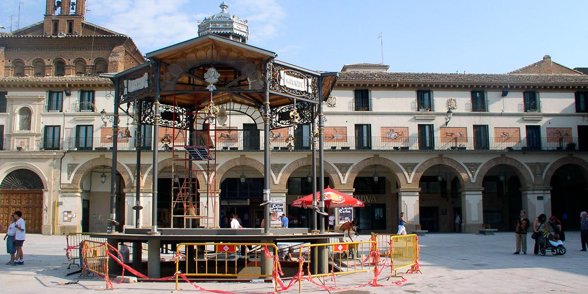Reconstrucción del Quiosco de la plaza de los Fueros de Tudela