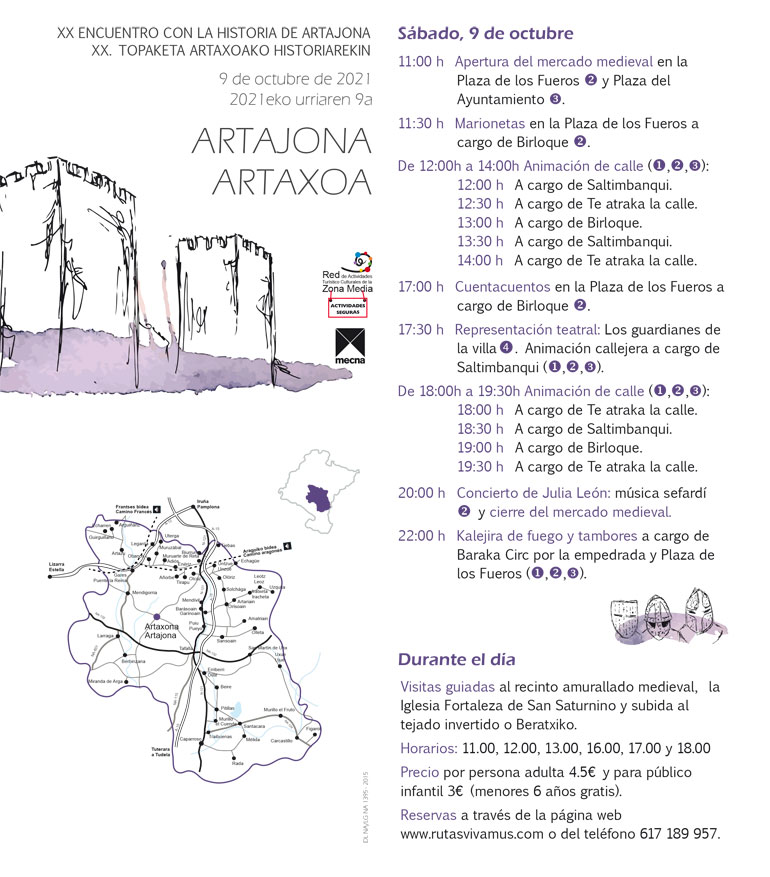 XX Encuentro con la Historia de Artajona programa