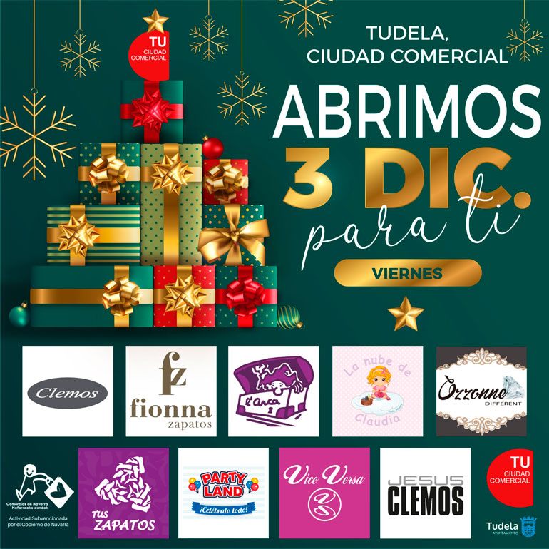 Comercios que abren el 3 de diciembre