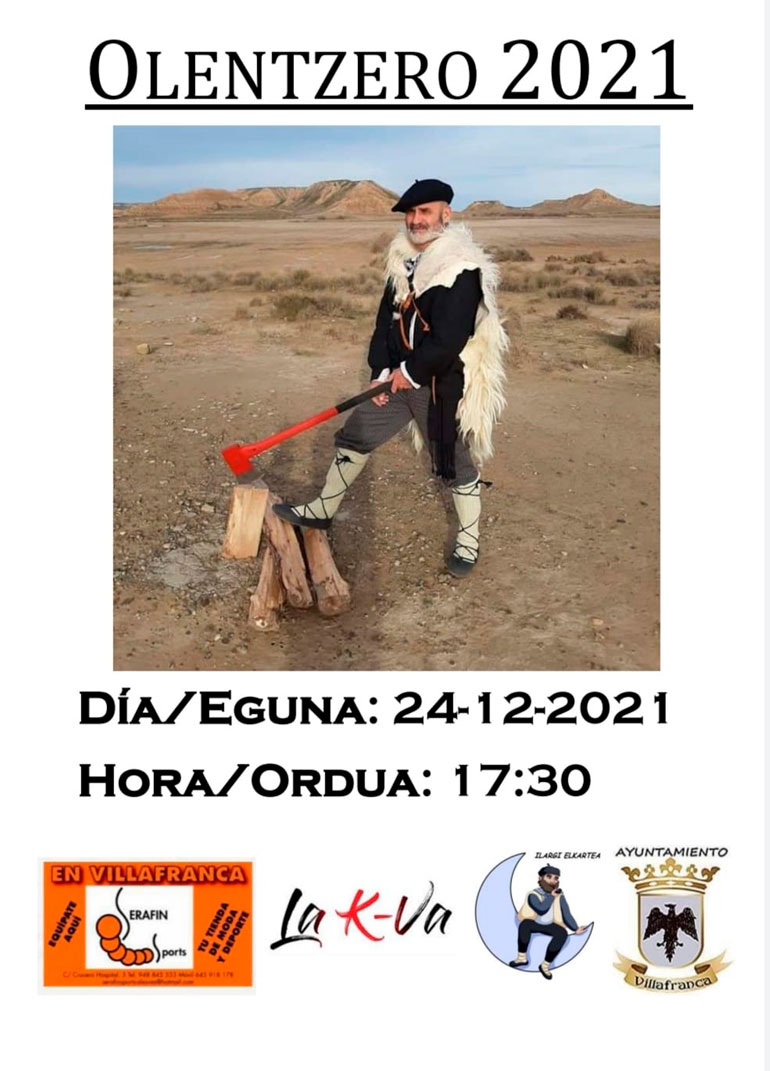 Olentzero 2021 en Villafranca