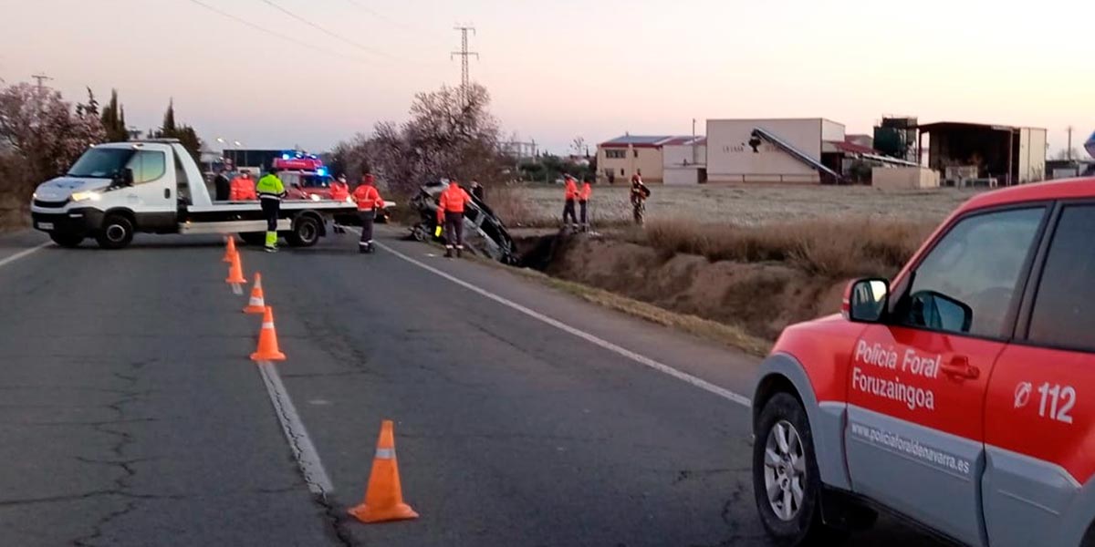 NA 121 Cascante accidente mortal policia foral