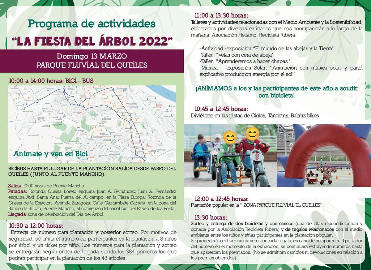 Fiesta del Árbol 2022 en Tudela programa