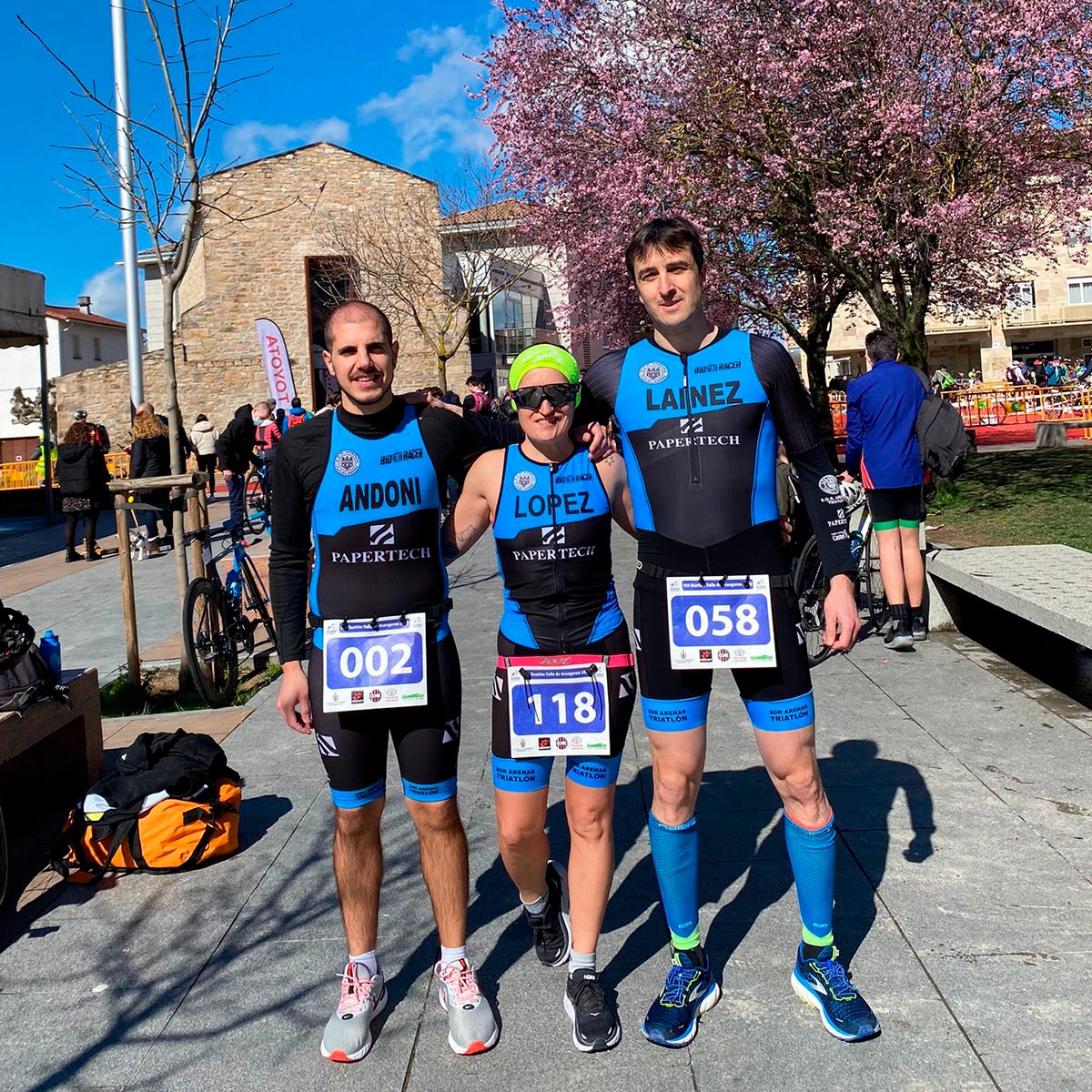 Andoni, Jessica y Eduardo participaron en el Duatlón Valle de Aranguren
