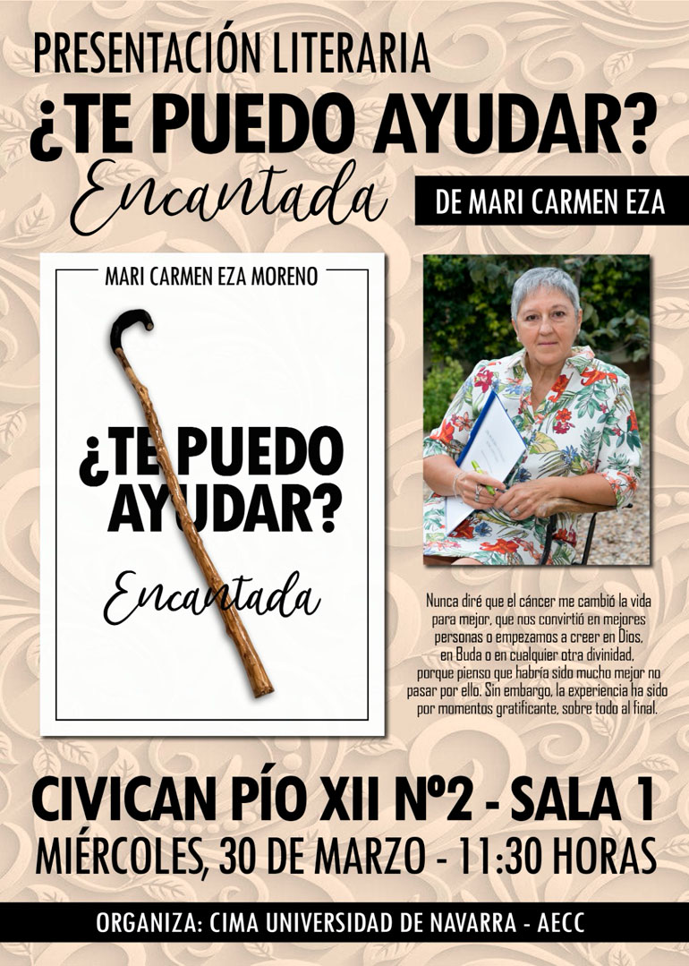 Cartel anunciador para la presentación en Pamplona