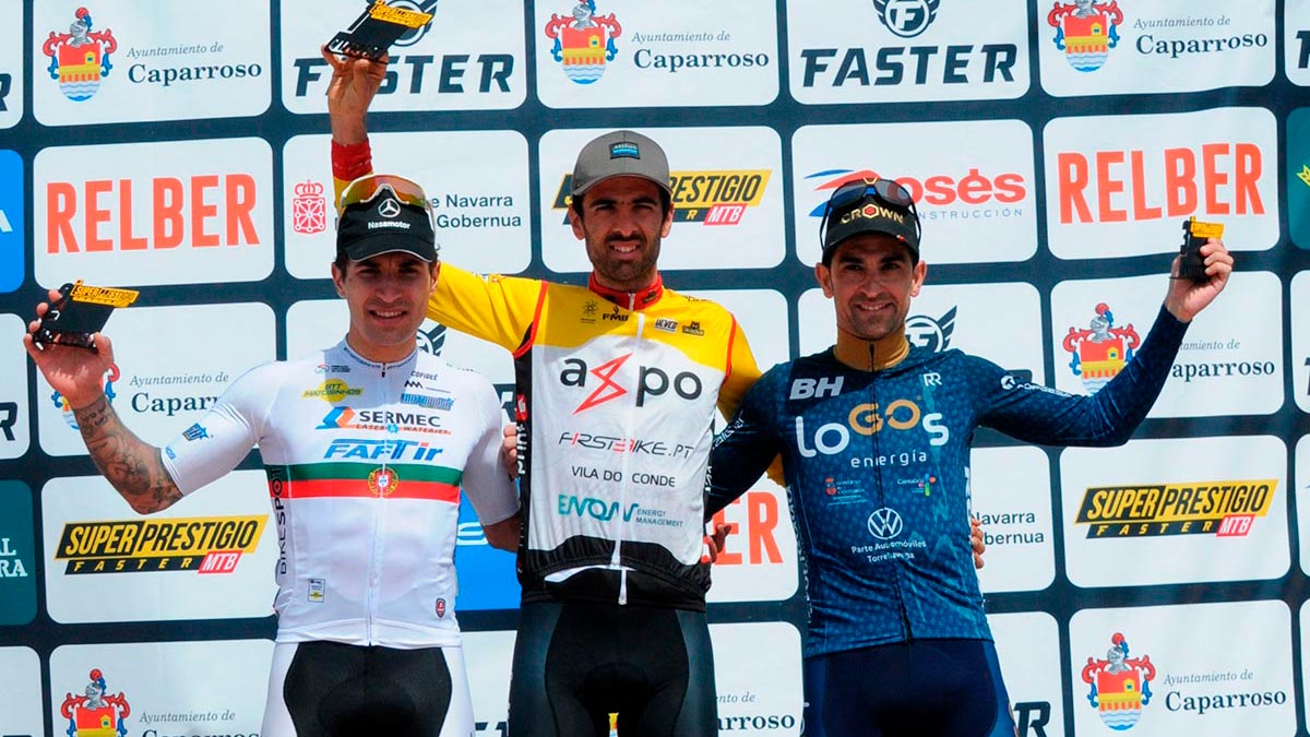 Podium categoría masculina Superprestigio Caparroso