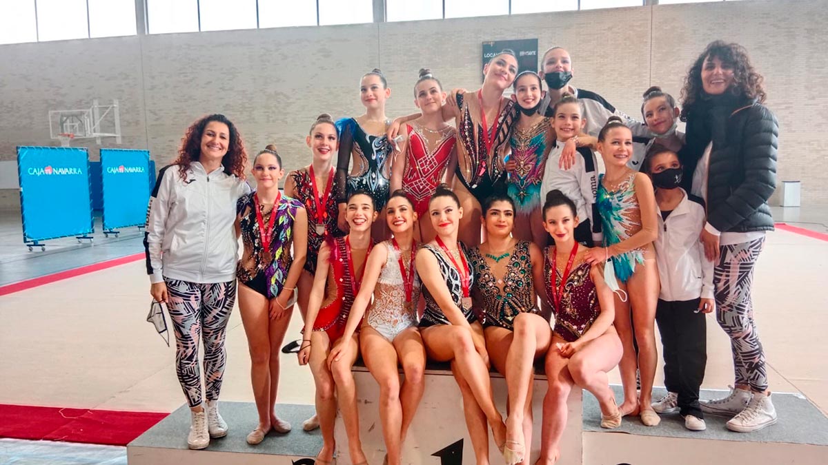 buenos puestos para la gimnasia tudelana en los Juegos de Navarra