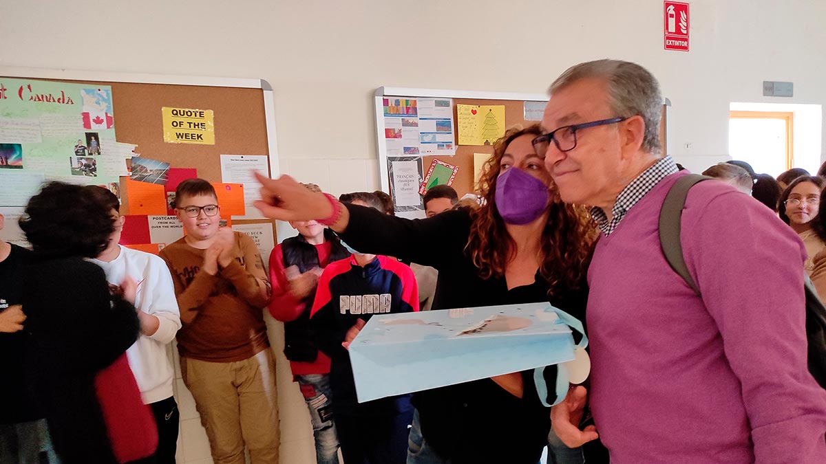 Pepe Alfaro homenajeado en el IES Alhama de Corella
