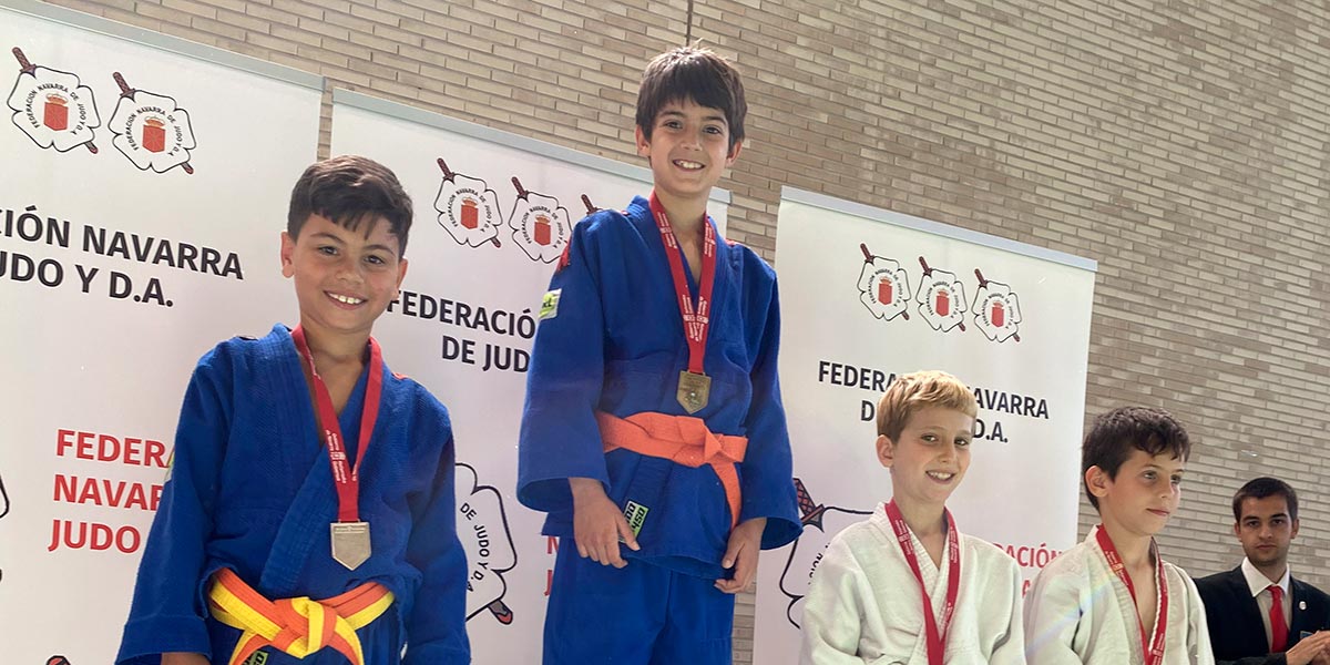 Podium judo campeonato navarro