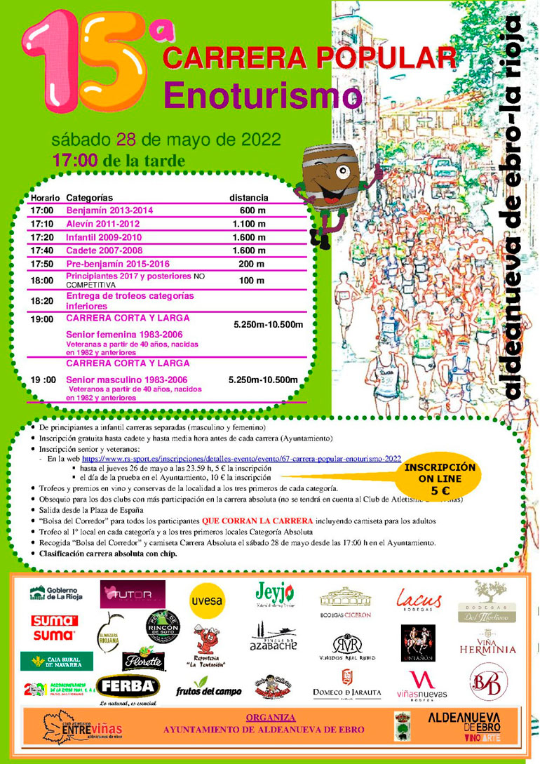 Cartel 15º Carrera Popular Enoturismo