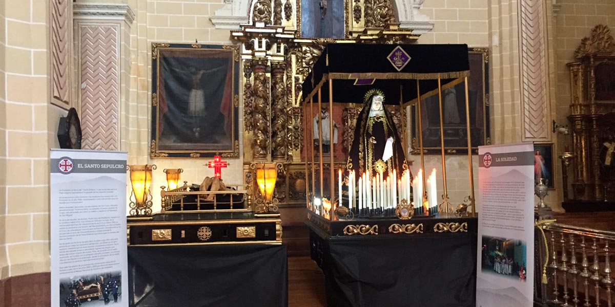 Exposición de pasos de Semana Santa en Corella en la iglesia nuestra señora del Rosario