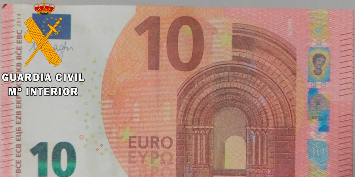 26 billetes de 10€ falsos en Corella incautados por la Guardia Civil