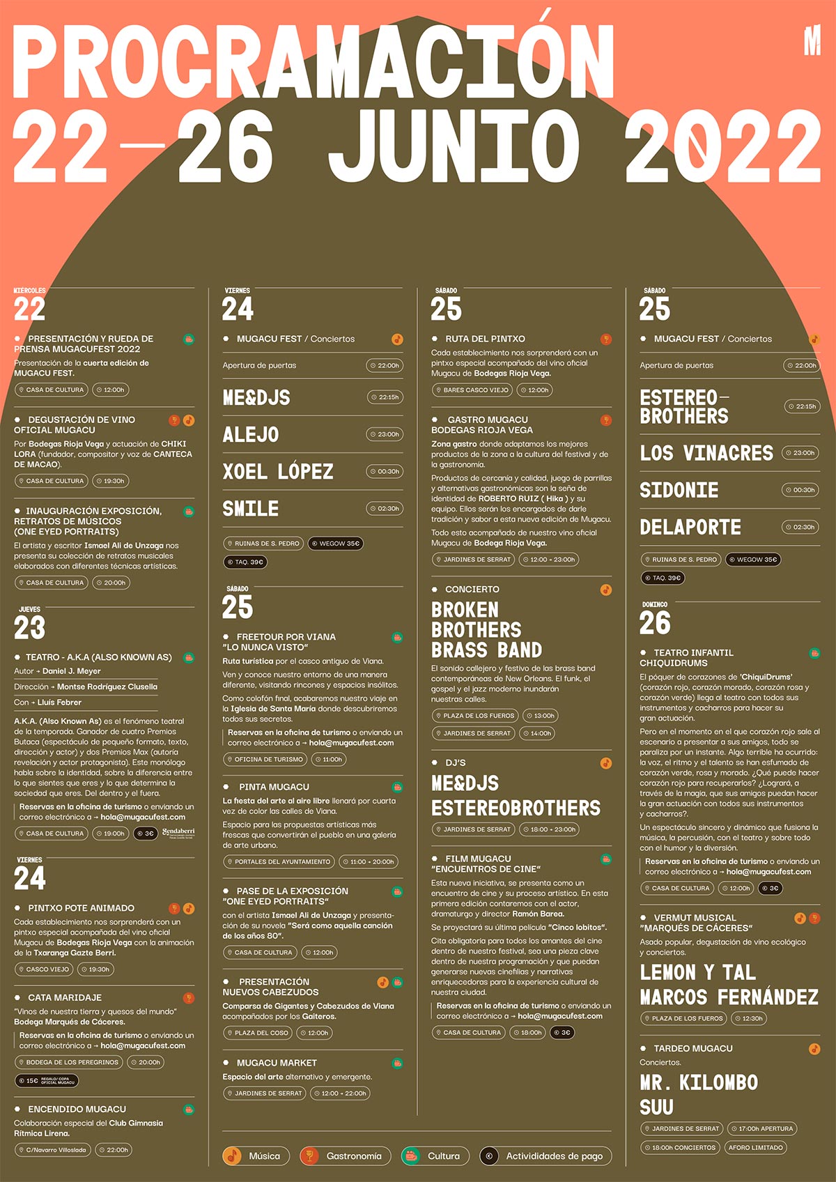 Mugacu Fest 2022 en Viana programa