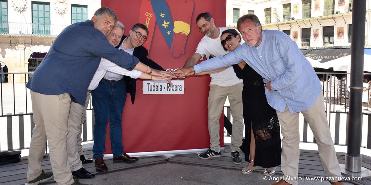 José Luis Pérez Lizar (coordinador SCN en Tudela); Ignacio Escribano; Eduardo López Dóriga (presidente de SCN); José Manuel García; Patricia Alegría y César Lizar