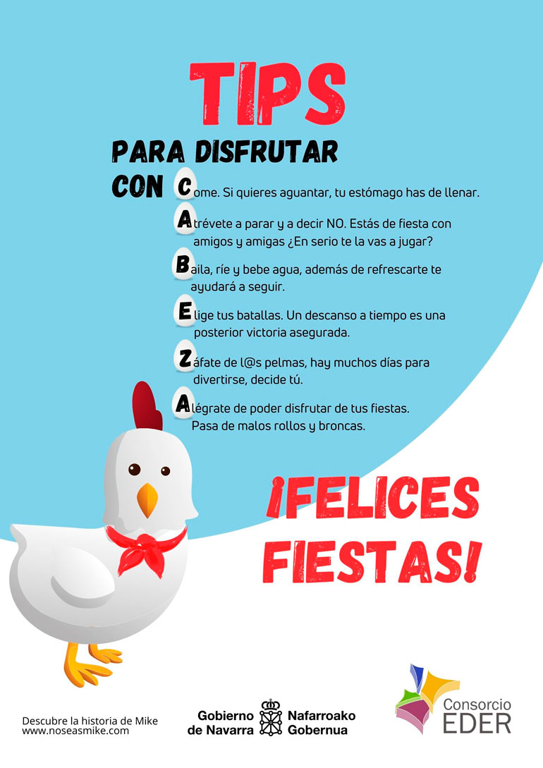 Cartel con diferentes consejos de la campaña No seas Mike