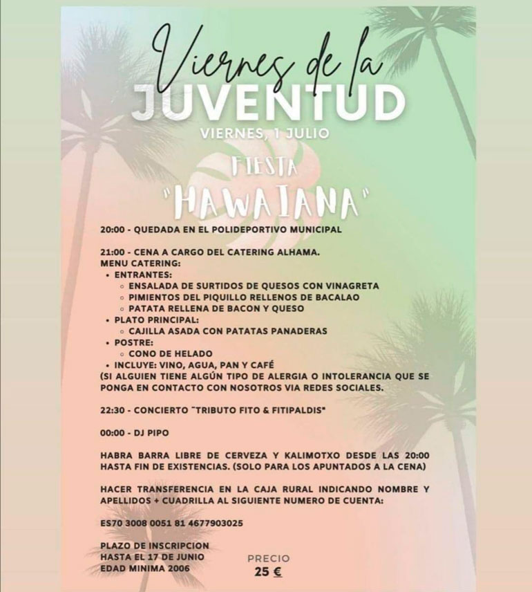 Fiestas de la juventud 2022 en Fustiñana VIERNES