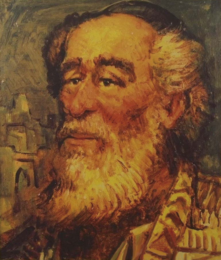 Retrato de Abraham Ibn Ezra pintado por el artista tudelano Rafael del Real