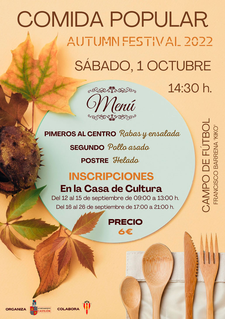 Comida popular del Autumn Festival 2022 en Castejón