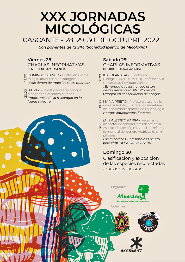 cartel XXX Jornadas Micológicas Cascante