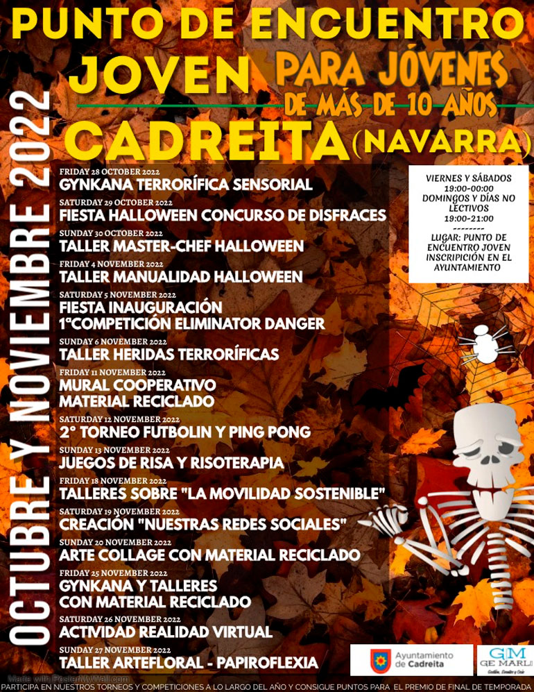 Halloween 2022 en Cadreita punto de encuentro joven