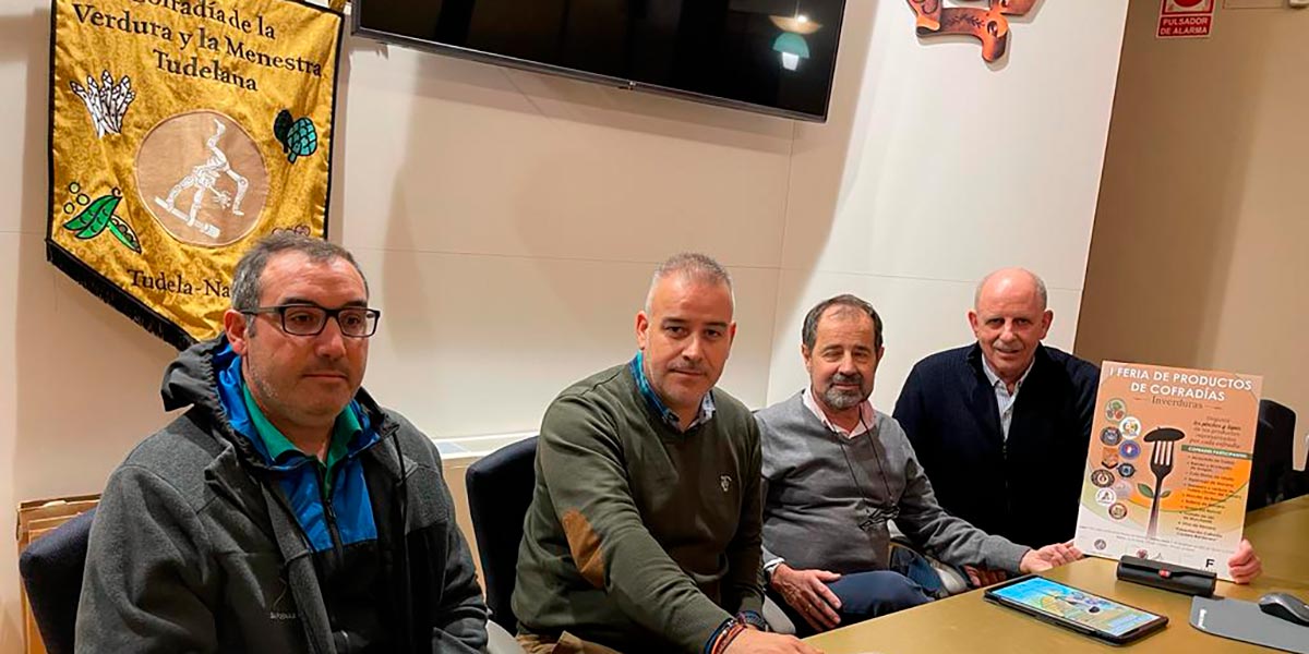 Presentación de la I Feria de Productos de Cofradías Gastronómicas en Inverduras Tudela