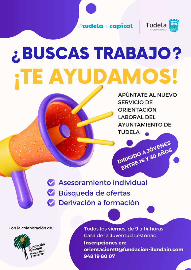 Cartel del servicio de orientación y asesoramiento para la búsqueda de empleo