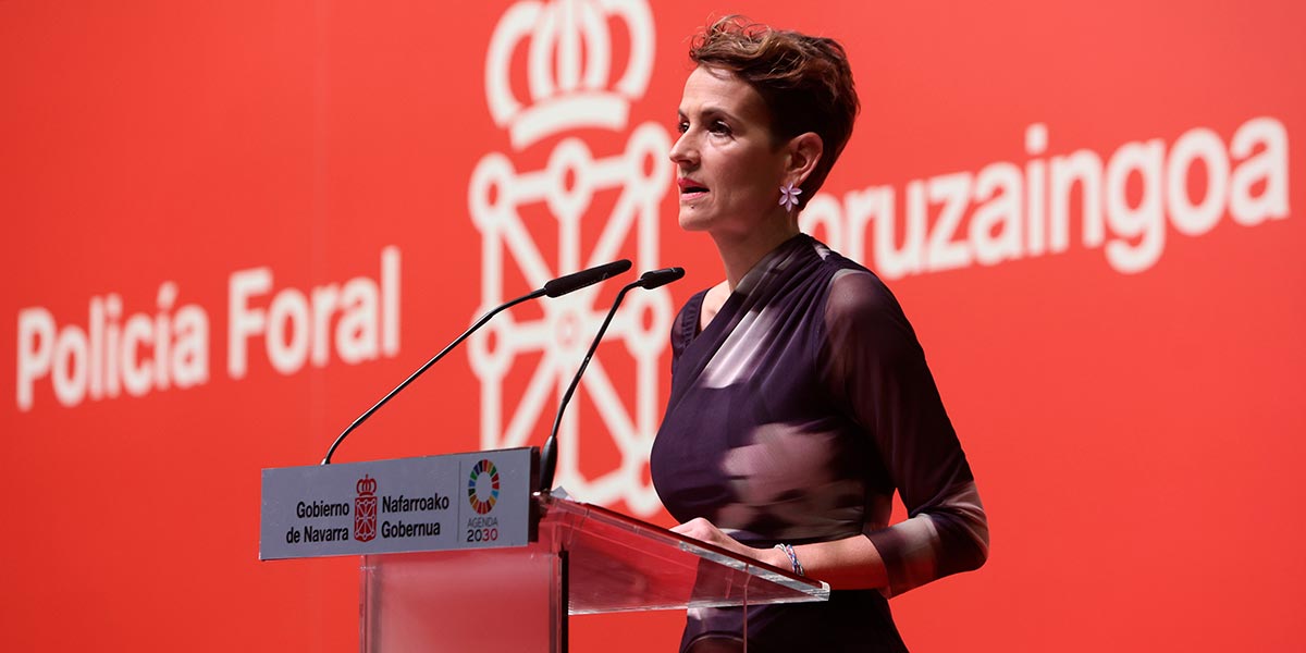 Intervención de la Presidenta Chivite en el acto institucional del Día de la Policía Foral