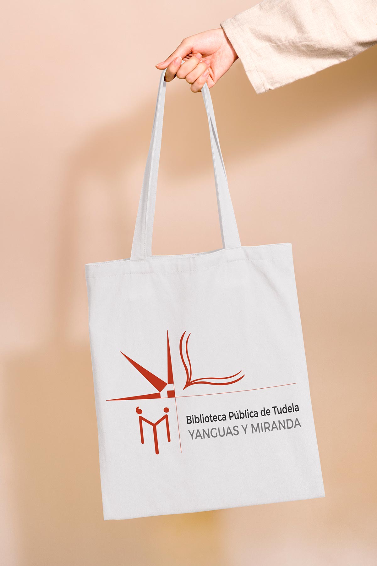 Biblioteca Pública aplicación dibujo Totebag