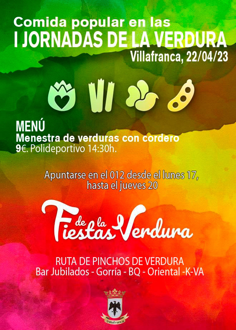 I Jornada de la Verdura 2023 en Villafranca comida popular
