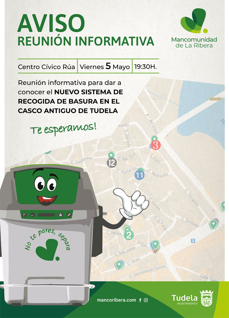 Cartel reunión Mancomunidad vecindad Casco Antiguo