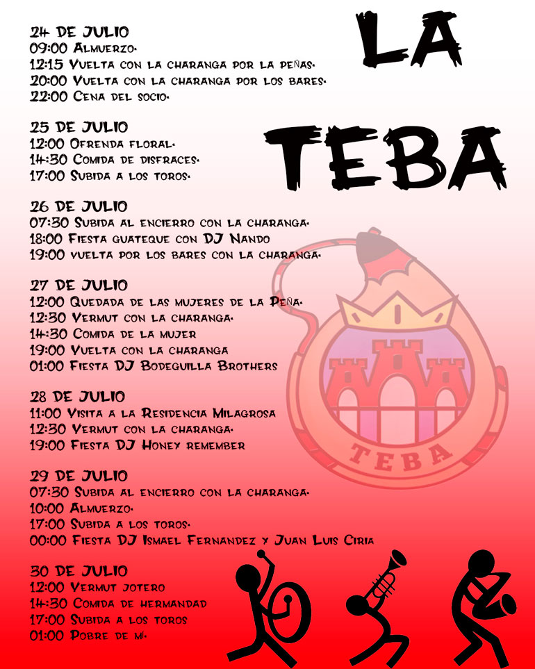 Peña La Teba actividades 2023 Actos