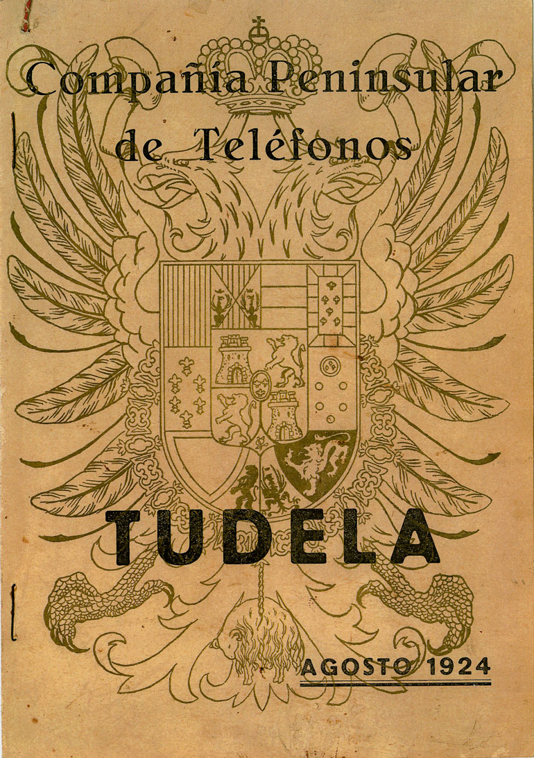 Primera Guía telefónos de Tudela (Año 1924)